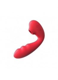 Красный вибратор с вакуумной стимуляцией и нагревом Tara - BeYourLover