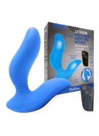 Синий вибромассажер простаты 3,5’’ Remote Control Curve P-spot Massager - 12 см. - Erokay - в Бердске купить с доставкой