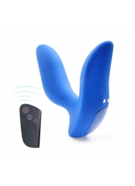 Синий вибромассажер простаты 3,5’’ Remote Control Curve P-spot Massager - 12 см. - Erokay - в Бердске купить с доставкой