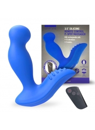 Синий вибромассажер простаты 3,5’’ Remote Control P-spot Massager - 12,5 см. - Erokay - в Бердске купить с доставкой