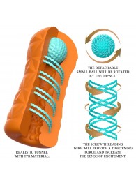 Оранжевый мастурбатор Victoria - Baile - в Бердске купить с доставкой