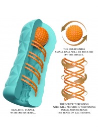 Аквамариновый мастурбатор Victoria - Baile - в Бердске купить с доставкой