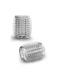 Прозрачная насадка с шипами STAY HARD COCK SLEEVE 01 CLEAR - Blush Novelties - в Бердске купить с доставкой