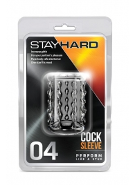 Прозрачная насадка с бороздками STAY HARD COCK SLEEVE 04 CLEAR - Blush Novelties - в Бердске купить с доставкой