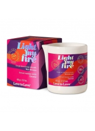 Массажная свеча Light My Fire Coconut с ароматом кокоса - 65 гр. - Love to Love - купить с доставкой в Бердске