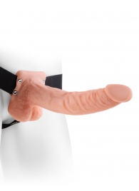 Полый страпон телесного цвета Hollow Strap-On with Balls - 24 см. - Pipedream - купить с доставкой в Бердске