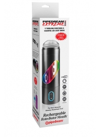 Перезаряжаемый мастурбатор-ротик Extreme Toyz Rechargeable Roto-Bator Mouth - Pipedream - в Бердске купить с доставкой