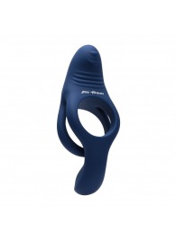 Синее эрекционное виброкольцо с двойным подхватом мошонки Ring Around The Rosy - Zero Tolerance - в Бердске купить с доставкой