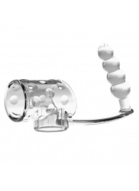 Прозрачная насадка на пенис и мошонку с анальным стимулятором Rilley - Baile - в Бердске купить с доставкой