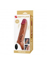 Коричневая вибронасадка с подхватом мошонки и пультом ДУ - Baile - в Бердске купить с доставкой