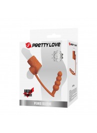 Телесная насадка на пенис и мошонку с анальным стимулятором Rilley - Baile - в Бердске купить с доставкой