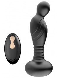 Черный массажер простаты с вибрацей и возвратно-поступательными движениями - Boys of Toys - в Бердске купить с доставкой