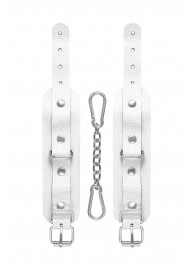 Белые узкие наручники-браслеты со скруглёнными углами - Pecado - купить с доставкой в Бердске