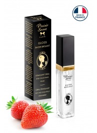 Стимулирующий блеск для губ со вкусом клубники - 7 мл. - Plaisir Secret - купить с доставкой в Бердске