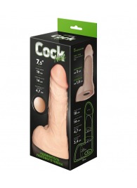 Телесный фаллоудлинитель с мошонкой Cock Next - 19 см. - LOVETOY (А-Полимер) - в Бердске купить с доставкой