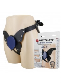 Синие трусики харнесс с платформой Caludio II - Baile - купить с доставкой в Бердске