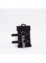 Черно-красные кожаные оковы - Crazy Handmade - купить с доставкой в Бердске