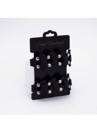 Черные кожаные оковы из звеньев - Crazy Handmade - купить с доставкой в Бердске