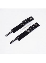 Черные кожаные оковы Sex - Crazy Handmade - купить с доставкой в Бердске