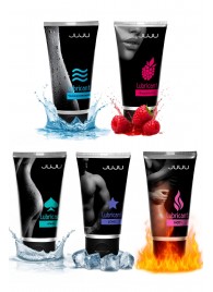 Набор из 5 лубрикантов JUJU (увлажняющий, Hot+, Long, Anal, малина) - JuJu - купить с доставкой в Бердске