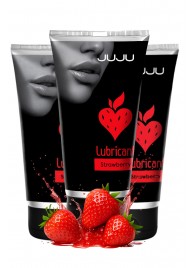 Набор из 3 съедобных лубрикантов JUJU со вкусом клубники - JuJu - купить с доставкой в Бердске