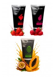 Набор из 3 съедобных лубрикантов JUJU (клубника, малина, тропические фрукты) - JuJu - купить с доставкой в Бердске