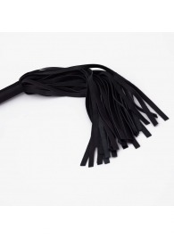 Черный кожаный флоггер - 45 см. - Crazy Handmade - купить с доставкой в Бердске