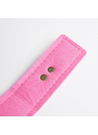 Черно-розовый ошейник с золотистой фурнитурой - Crazy Handmade - купить с доставкой в Бердске