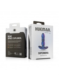 Фиолетовая анальная вибропробка с поступательными движениями Supernova - ONE DC B.V.