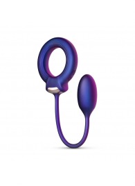 Фиолетовое эрекционное виброкольцо с анальным шариком Eclipse - ONE DC B.V. - в Бердске купить с доставкой