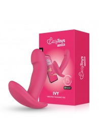 Розовый интерактивный вибромассажёр для ношения Ivy - 12,5 см. - Easy toys