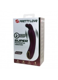 Фиолетовый вибратор с ушками DJ Rabbit - 13,9 см. - Baile