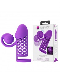 Фиолетовая вибронасадка с клиторальным отростком Harden - Baile - в Бердске купить с доставкой