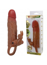 Карамельная вибронасадка с клиторальным стимулятором Osmar - 20,5 см. - Baile - в Бердске купить с доставкой