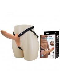 Телесный полый мужской страпон London - 16,8 см. - Baile - купить с доставкой в Бердске