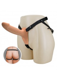 Телесный полый мужской страпон London - 16,8 см. - Baile - купить с доставкой в Бердске