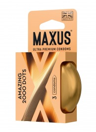 Точечные презервативы MAXUS 2000 Amazing Dots с железным кейсом - 3 шт. - Maxus - купить с доставкой в Бердске