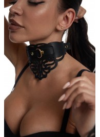Фигурный чокер с узорами и золотистой фурнитурой - Crazy Handmade - купить с доставкой в Бердске