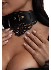 Фигурный чокер с узорами и золотистой фурнитурой - Crazy Handmade - купить с доставкой в Бердске