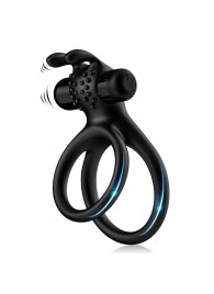 Черное эрекционное виброкольцо с подхватом мошонки Stay Hard - Boys of Toys - в Бердске купить с доставкой