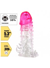 Прозрачно-розовая насадка на пенис Wilford - 13,5 см. - Baile - в Бердске купить с доставкой