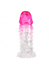 Прозрачно-розовая насадка на пенис Wilford - 13,5 см. - Baile - в Бердске купить с доставкой