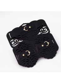 Фигурный набор для БДСМ-игр с узорами и золотистой фурнитурой - Crazy Handmade - купить с доставкой в Бердске