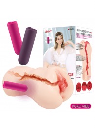 Мастурбатор-вагина с вибрацией Jenny Onahole edition 005 - KOKOS - в Бердске купить с доставкой