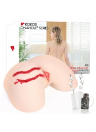 Мастурбатор-полуторс с двойным слоем материала и вибрацией Jenny Onahole Real Hips - KOKOS - в Бердске купить с доставкой