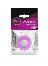 Лиловое эрекционное кольцо с 2 рядами стимулирующих шариков - Erowoman-Eroman - в Бердске купить с доставкой