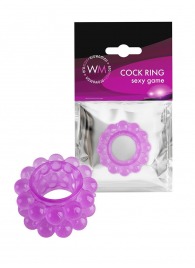 Лиловое эрекционное кольцо с 2 рядами стимулирующих шариков - Erowoman-Eroman - в Бердске купить с доставкой