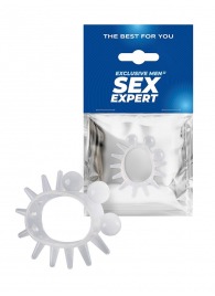 Эластичное эрекционное кольцо с шариками и лучами - Sex Expert - в Бердске купить с доставкой