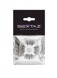 Эластичное эрекционное кольцо с черными «ресничками» - Sextaz - в Бердске купить с доставкой