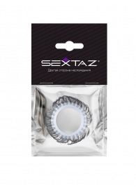 Эластичное эрекционное колечко с черными «ресничками» - Sextaz - в Бердске купить с доставкой